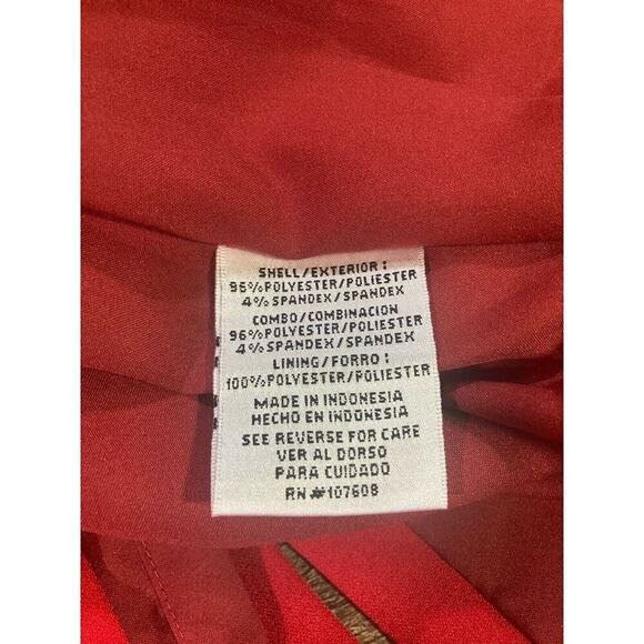 Chetta B Red Black Sheath Dress Lined Occasional Career Versatile Size 2 - Picture 6 of 8